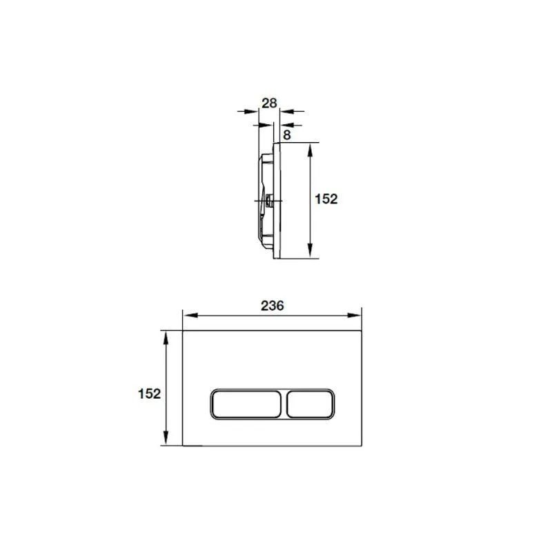 Nút nhấn xả thải Mechanical Hafele 588.73.564 4 Thông số nút nhấn xả thải Mechanical Hafele 588.73.564