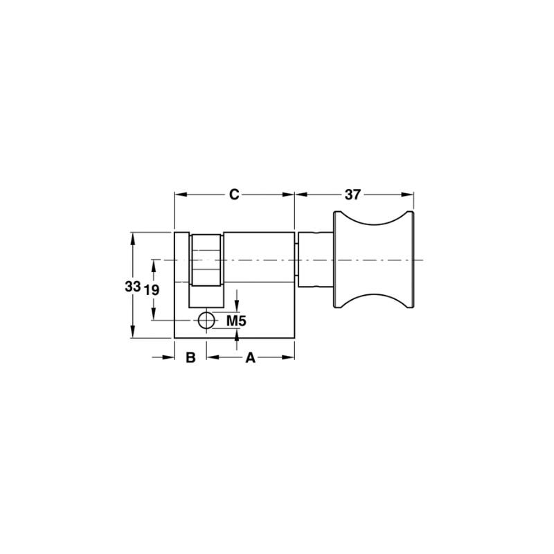 Ruột khóa 1 đầu vặn 50.5mm Hafele 916.08.654 5 Ruột khóa 1 đầu vặn 50.5mm Hafele 916.08.654 - Ảnh 4