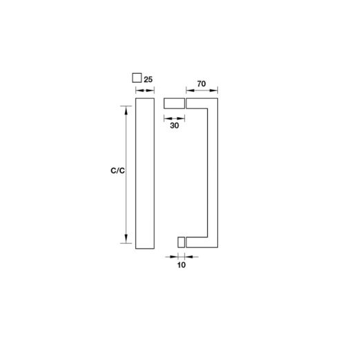 Tay nắm kéo phòng tắm kính C/C 550mm Hafele 903.11.564 6 thong so tay nam keo phong tam kinh c c 550mm hafele 903 11 564