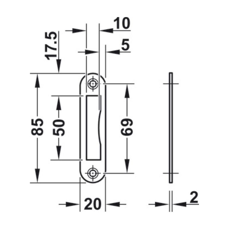 Thân khóa Deadlock Hafele 911.22.297 4 Thân khóa Deadlock Hafele 911.22.297 - Ảnh 3