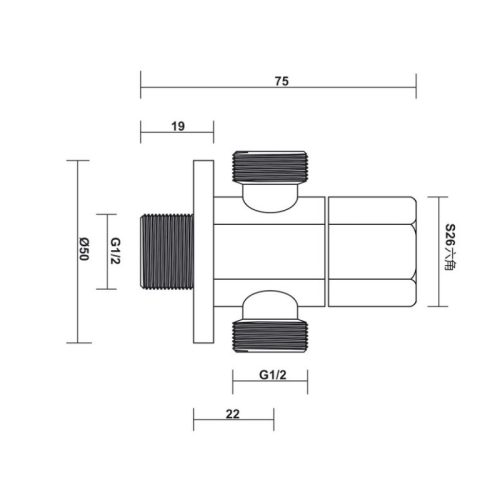 Van góc màu đen Hafele 589.25.872 5 Thông số van góc màu đen Hafele 589.25.872