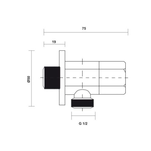 Van khóa nước lục giác Hafele 589.25.870 5 Thông số van khóa nước lục giác Hafele 589.25.870