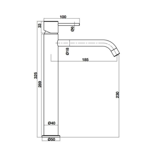 Thông số vòi trộn lavabo Hafele Retro 230 CP 589.15.012