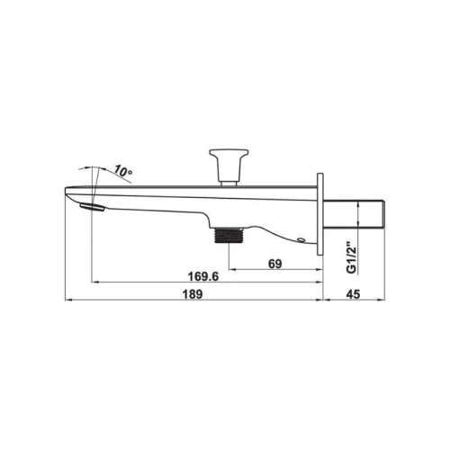 Vòi xả bồn 2 đường nước Kobe Hafele 589.15.061 5 Thông số vòi xả bồn 2 đường nước Kobe Hafele 589.15.061