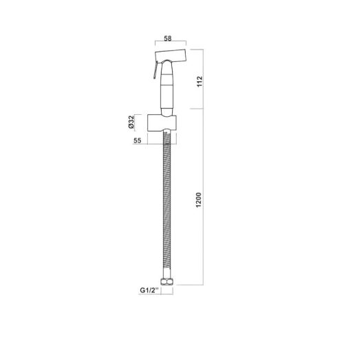 Vòi xịt vệ sinh gồm giá đỡ Hafele 589.25.985 6 Thông số vòi xịt vệ sinh gồm giá đỡ Hafele 589.25.985