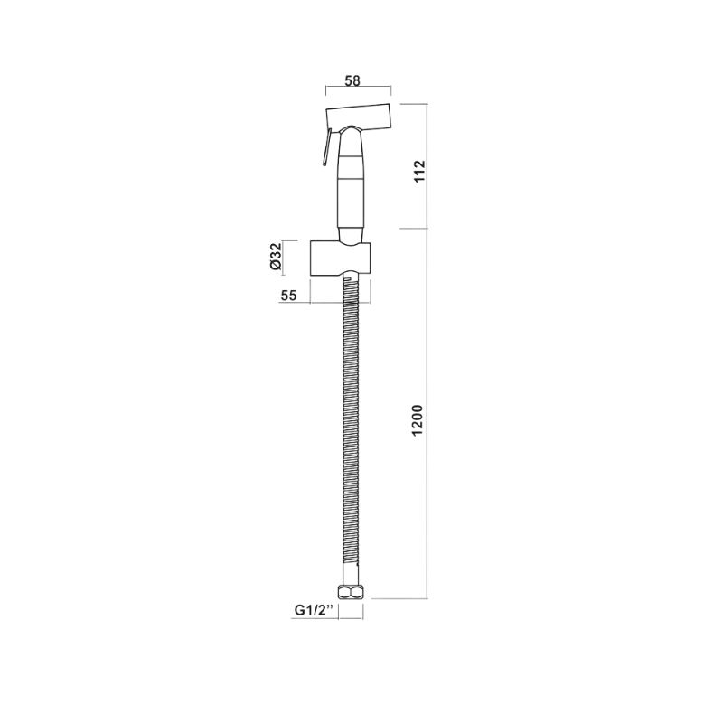 Vòi xịt vệ sinh gồm giá đỡ Hafele 589.25.985 4 Thông số vòi xịt vệ sinh gồm giá đỡ Hafele 589.25.985